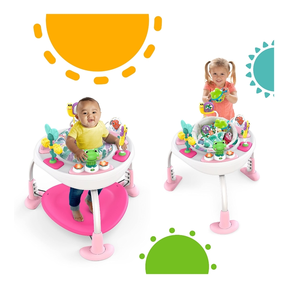 🌟  Bright Starts Bounce Bounce Baby 2-In-1 Activity Jumper & Table - Playfu…